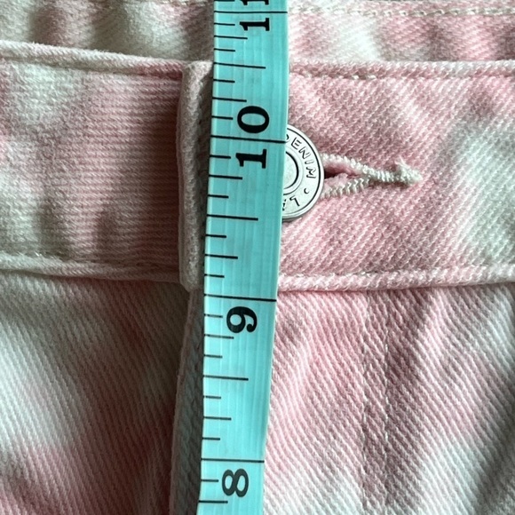 NWOT PacSun High Rise Festival pink white tie dye cut off shorts 25 - Picture 2 of 11